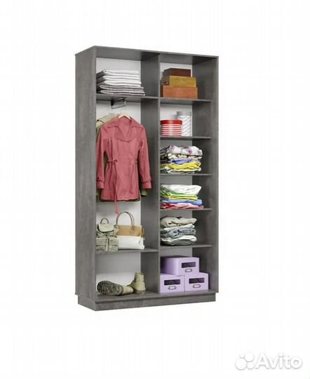 Шкаф-купе двухдверный Регул мини бетон