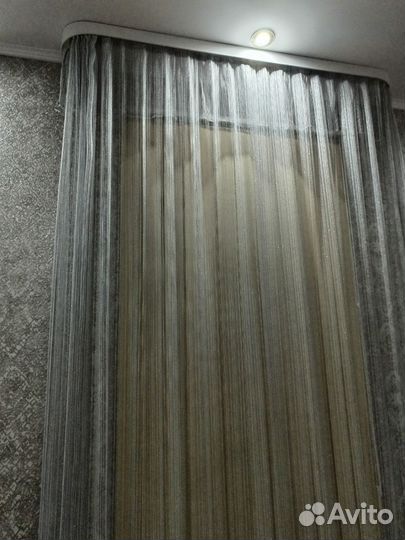 Тюль серый с люрексом Турция