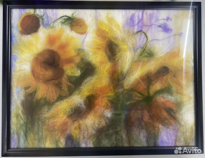 Картины шерстью