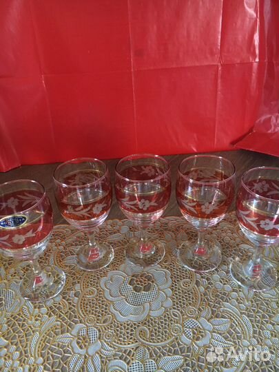 Набор фужеров. редкость. винтаж