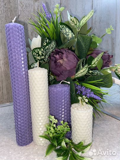 Свечи из вощины набор семейный очаг