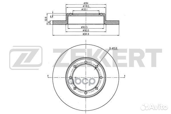 Диск торм. задн. Renault Master III 10- bs-6220