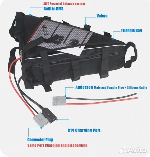 Электровелосипед 1.5 кВт,48v 20AH LiFePo4