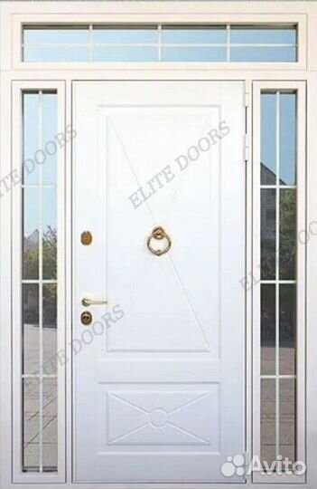 Белая металлическая входная группа с терморазрывом