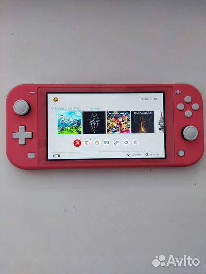 Nintendo switch lite Coral прошитая с играми