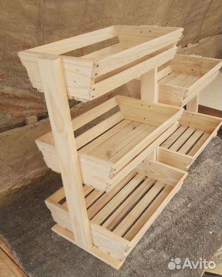 Деревянное кашпо, вазон, мебель для террас