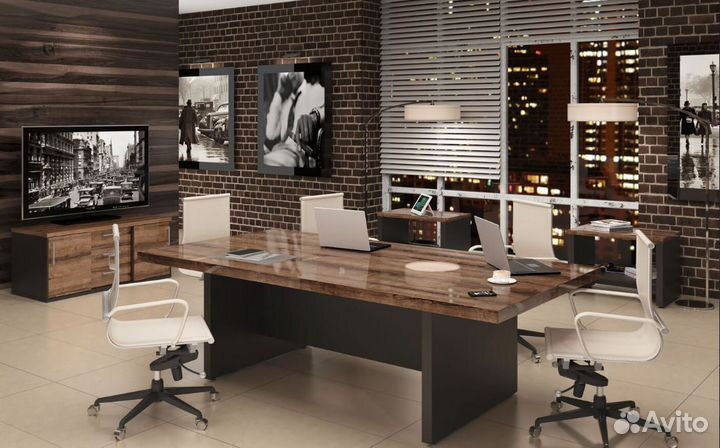 Эдем Стол руководителя Верона (дуб монастырский/че