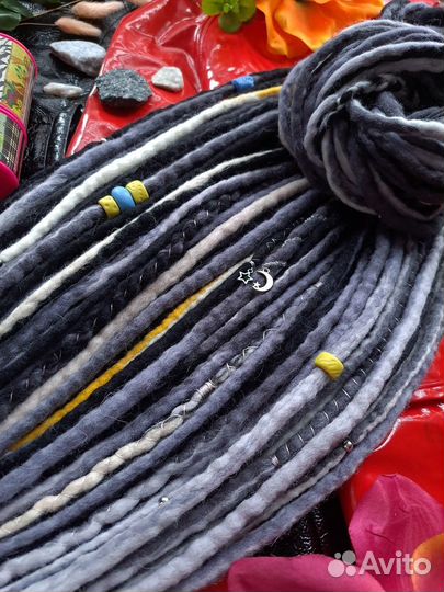 Комплект войлочный де дреды из шерсти 