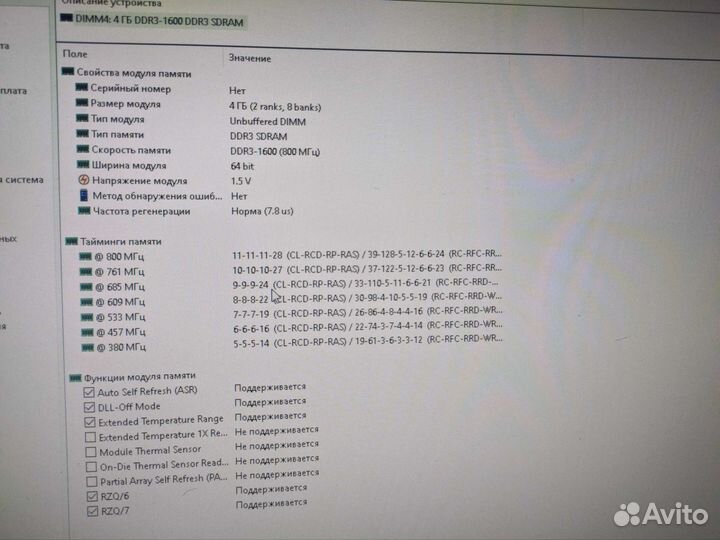 Оперативная память ddr3 4 gb 1600