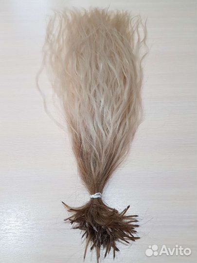 Волосы для наращивания б/у блонд омбре 50 см