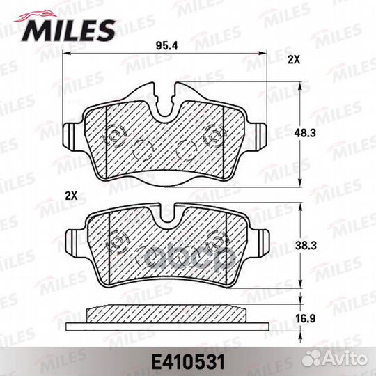 Колодки тормозные задние (Смесь Low-Metallic) M