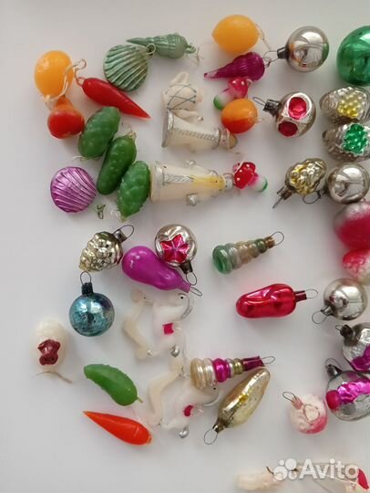 Елочные игрушки СССР для маленькой ёлочки
