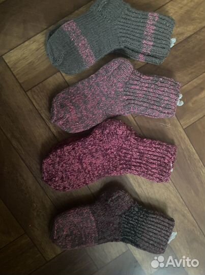 Носки ручной вязки шерстяные