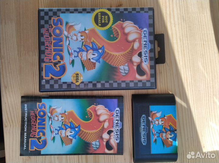Картридж Sega Genesis. Sonic 2