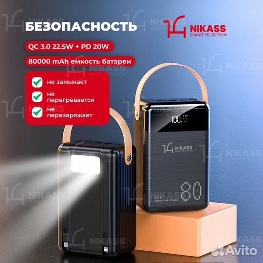 PowerBank/Повербанк 80000 mAh