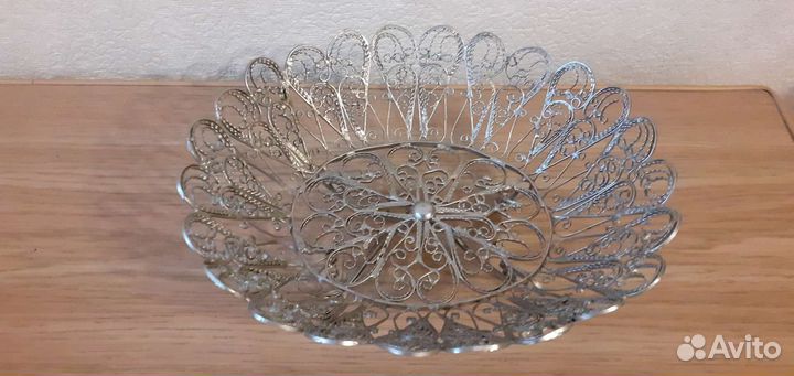 Конфетница, ваза для фруктов, мельхиор