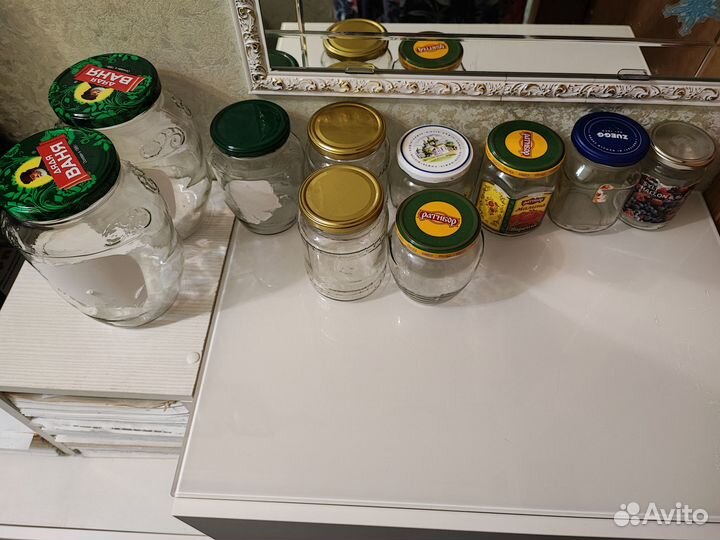 Банки стеклянные, 0.5л-0.7л-1.8л. Цена за всё