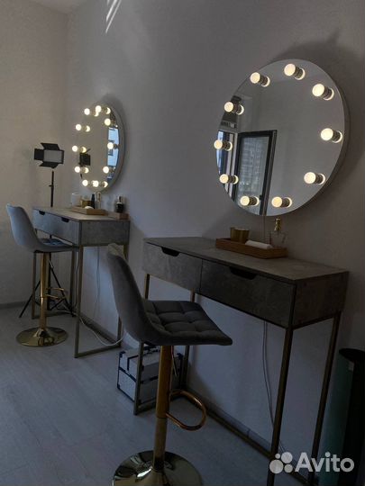 Туалетный столик лофт с зеркалом гримерный loft