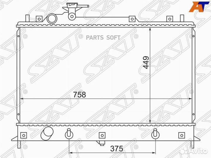 Радиатор Mazda CX-7 06-12 / MPV 06-16