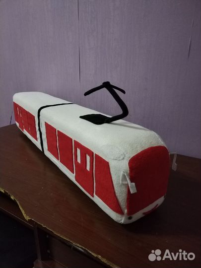 Мягкая игрушка трамвай 100 см