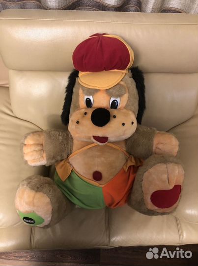 Собака-клоун, большая мягкая игрушка