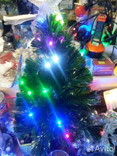 Елка со встроенной гирляндой 60см