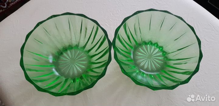 Посуда из цветного стекла СССР