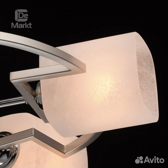 Люстра металл и стекло в спальню современная