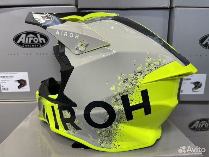 Кроссовый шлем Airoh twist 2.0 BIT yellow gloss