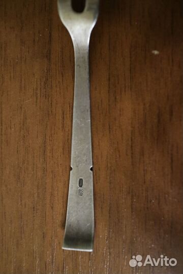 Серебряная вилка для ветчины, сыра и тд, 875 проба