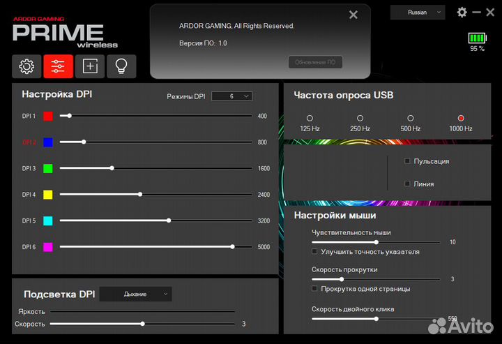 Zet gaming prime wireless беспроводная мышь