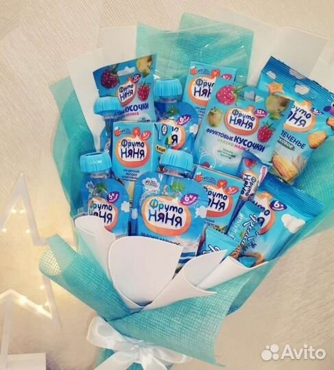 Детские букеты, букет из сладостей