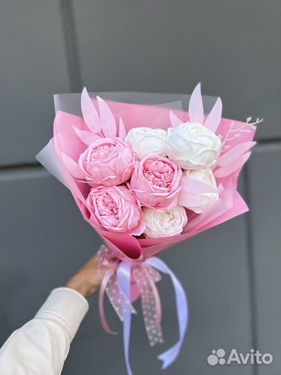 Букет из мыльных цветов. Мыльные розы