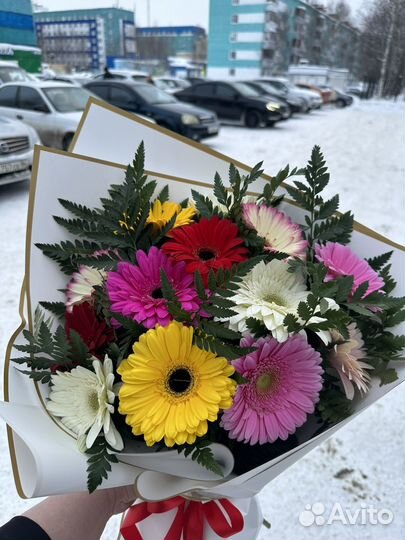 Букет с герберами.Сургут, Доставка