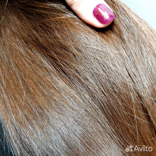 Детские волосы некрашеные, 60см, рассрочка