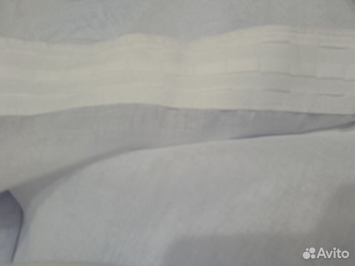 Шторы тюль под лён. Белые