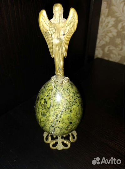 Яйцо пасхальное малахит латунь (СССР)