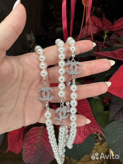 Бусы Шанель длинные