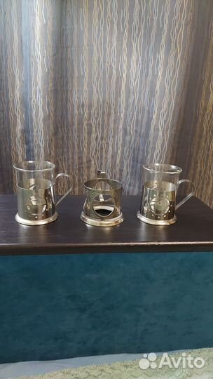 Подстаканники,один еще советский.СССР
