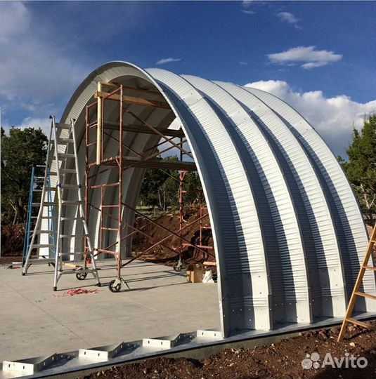 Арочный ангар (10х20хh4,4) сталь 350 гост