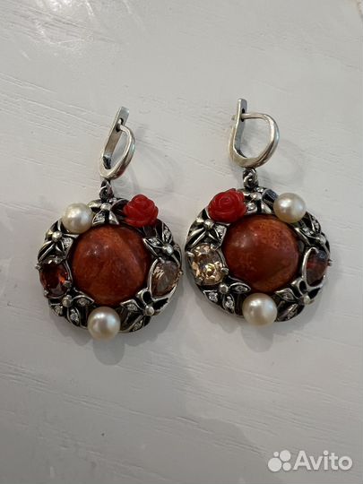 Серьги серебряные