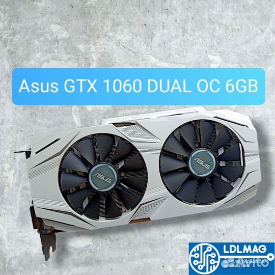 Видеокарта Asus GeForce GTX 1060 dual OC 6Гб