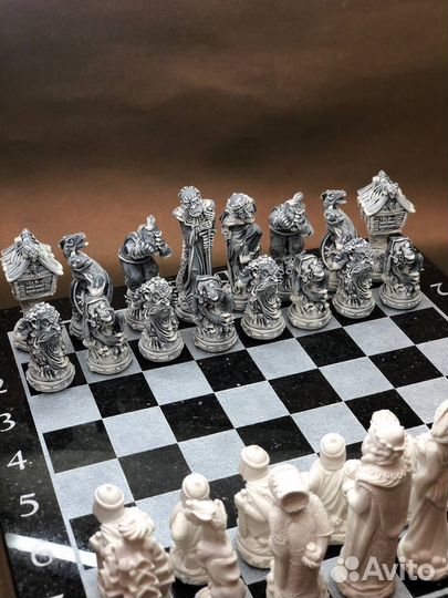Шахматы ручной работы (литьевой мрамор)