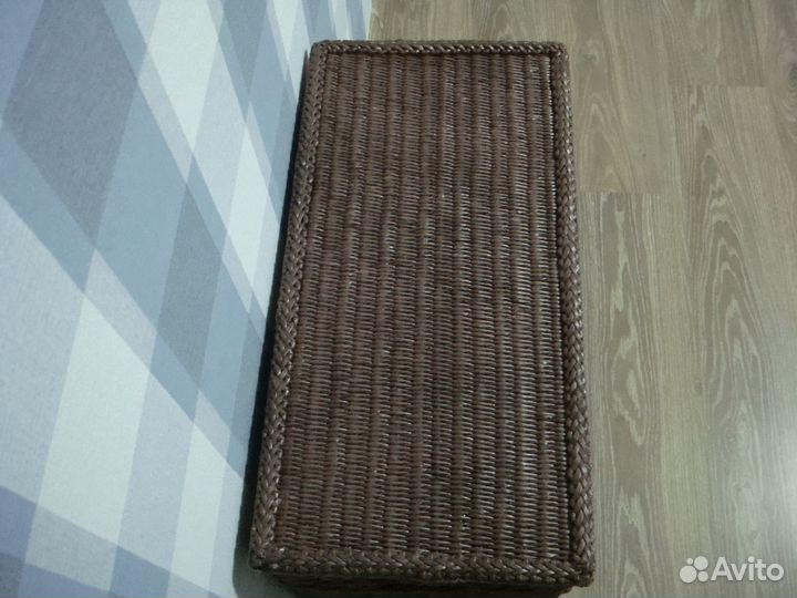 Корзина плетеная из бумажной лозы для белья