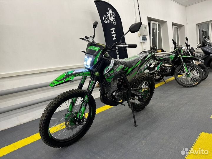 Мотоцикл Кросс Motoland XT300HS с птс black/green