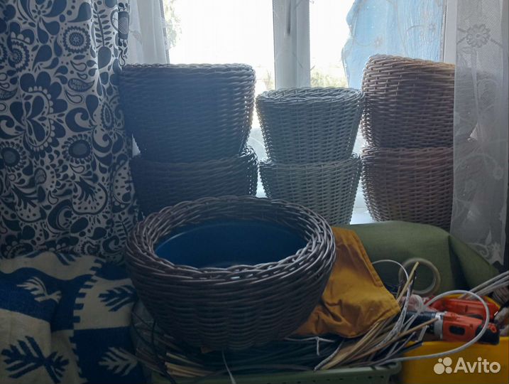 Кашпо для цветов, любой объем, цвет разный