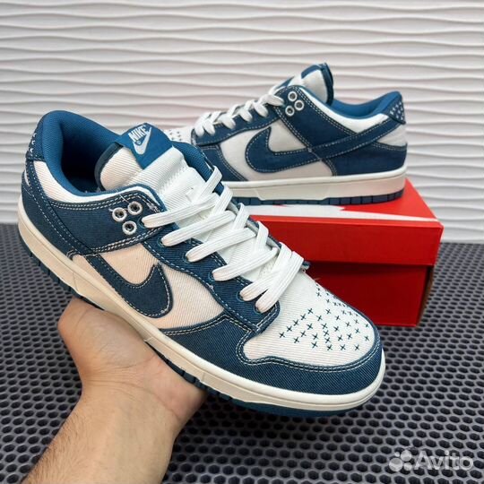 Кроссовки Nike dunk low industrial blue