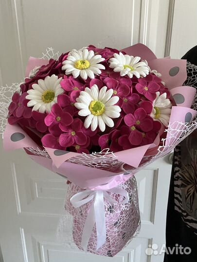 Букет из мыльных роз