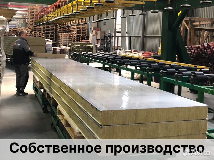 Сэндвич-панели кровельные 80мм