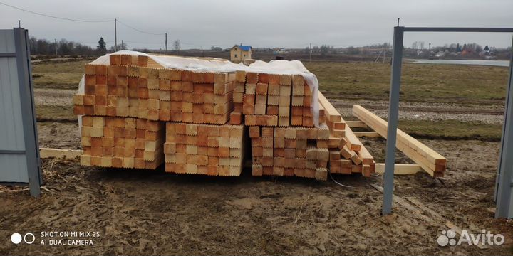 Сухой профилированный брус из ели 100х150х6000